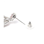 Generic Women's Brass Silver Plated Drop Earrings (Pink)