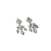 Generic Women's Brass Silver Plated Drop Earrings (Turquoise)