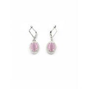 Generic Women's Brass Silver Plated Pendant Set (Pink)