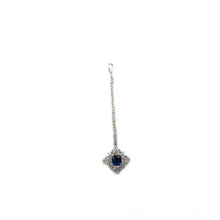 Generic Women's Brass Silver Plated Pendant Set (Blue)