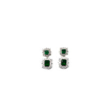 Generic Women's Brass Silver Plated Pendant Set (Green)