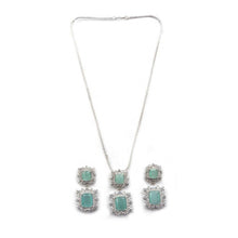 Generic Women's Brass Silver Plated Pendant Set (Mint)