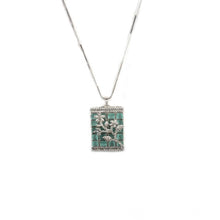 Generic Women's Brass Silver Plated Pendant Set (Turquoise)