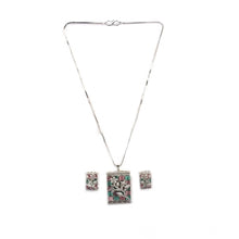 Generic Women's Brass Silver Plated Pendant Set (Multicolor)