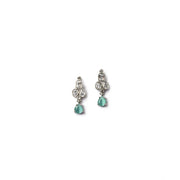 Generic Women's Brass Silver Plated Necklace set (Turquoise)