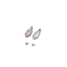 Generic Women's Brass Silver Plated Necklace set (Pink)