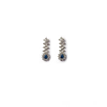 Generic Women's Brass Silver Plated Necklace set (Blue)