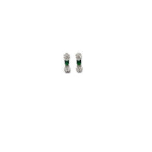 Generic Women's Brass Silver Plated Necklace set (Green)