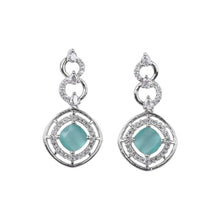 Generic Women's Brass Silver Plated Necklace set (Turquoise)