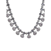 Generic Women's Brass Silver Plated Necklace set (White)