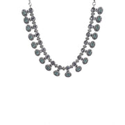 Generic Women's Brass Silver Plated Necklace set (Turquoise)