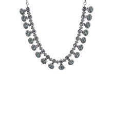 Generic Women's Brass Silver Plated Necklace set (Turquoise)