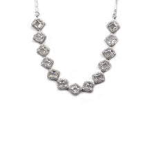 Generic Women's Brass Silver Plated Necklace set (White)