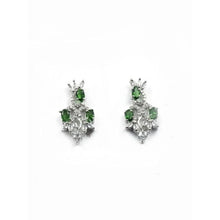 Generic Women's Brass Silver Plated Necklace set (Green)