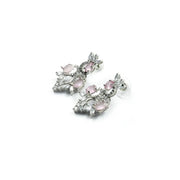 Generic Women's Brass Silver Plated Necklace set (Pink)