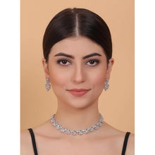Generic Women's Brass Silver Plated Necklace set (Multicolor)