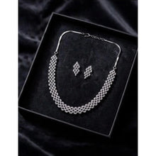 Generic Women's Brass Silver Plated Necklace set (Silver)