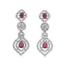Generic Women's Brass Silver Plated Necklace set (Red)