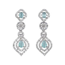 Generic Women's Brass Silver Plated Necklace set (Turquoise)