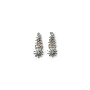 Generic Women's Brass Silver Plated Necklace set (Turquoise)