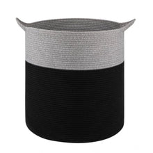 Generic Cotton 12x14 Inch-1 Pcs Storage Basket For Clothes With Out Lid (Gray-Black)