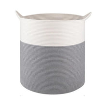 Generic Cotton 12x14 Inch-1 Pcs Storage Basket For Clothes With Out Lid (Gray-White)
