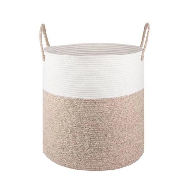 Generic Cotton 12x14 Inch-Kidi-Handle Storage Basket For Clothes With Out Lid (Kidi-White)