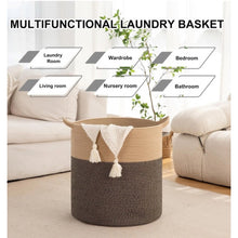Generic Cotton 12x14 Inch - Mix Storage Basket For Clothes With Out Lid (Dark-Brown)