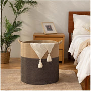 Generic Cotton 12x14 Inch - Mix Storage Basket For Clothes With Out Lid (Dark-Brown)