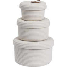 Generic Cotton 3 Pcs Set Roti Box Storage Basket With Lid (White)