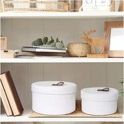 Generic Cotton 3 Pcs Set Roti Box Storage Basket With Lid (White)