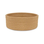 Generic Cotton 8x3 Inch Round 1 Pcs Bedside Organizer With Out Lid (Beige)