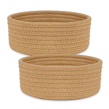 Generic Cotton 8x3 Inch Round 2 Set Bedside Organizer With Out Lid (Beige)