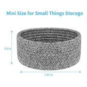 Generic Cotton 8x3 Inch Kidi Round 1 Pcs Bedside Organizer With Out Lid (Black)