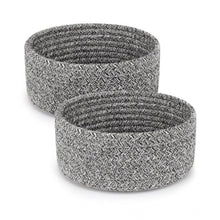 Generic Cotton 8x3 Inch Kidi Round 2 Set Bedside Organizer With Out Lid (Black)