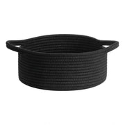 Generic Cotton 8x3 Inch Round Bedside Organizer With Out Lid (Black)