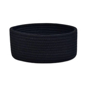 Generic Cotton 8x3 Inch Round 1 Pcs Bedside Organizer With Out Lid (Black)