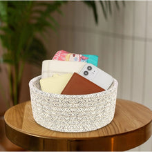 Generic Cotton 8x3 Inch Kidi Round 1 Pcs Bedside Organizer With Out Lid (Brown)