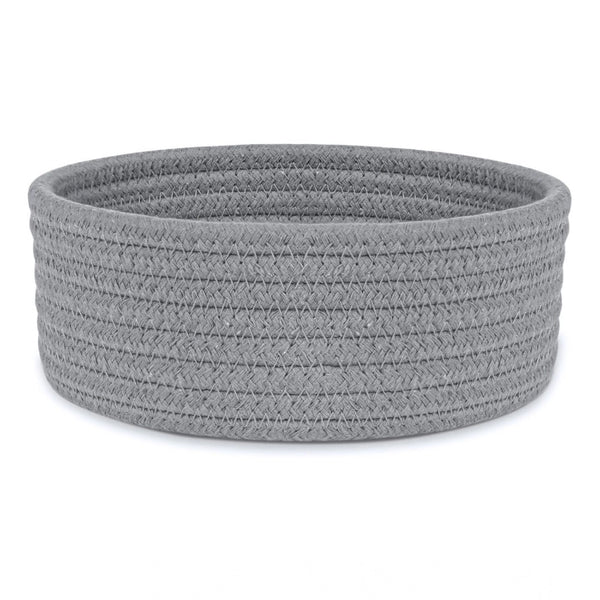 Generic Cotton 8x3 Inch Round 1 Pcs Bedside Organizer With Out Lid (Gray)