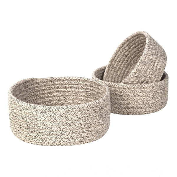 Generic Cotton 8x3 Inch Kidi Round 3 Set Bedside Organizer With Out Lid (Kidi)