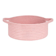 Generic Cotton 8x3 Inch Round Bedside Organizer With Out Lid (Pink)