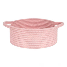 Generic Cotton 8x3 Inch Round Bedside Organizer With Out Lid (Pink)