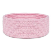Generic Cotton 8x3 Inch Round 1 Pcs Bedside Organizer With Out Lid (Pink)