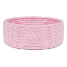 Generic Cotton 8x3 Inch Round 1 Pcs Bedside Organizer With Out Lid (Pink)