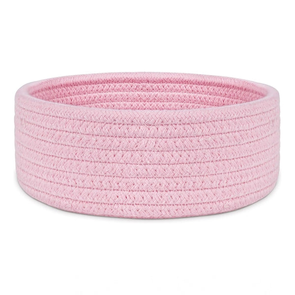 Generic Cotton 8x3 Inch Round 1 Pcs Bedside Organizer With Out Lid (Pink)