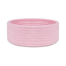 Generic Cotton 8x3 Inch Round 1 Pcs Bedside Organizer With Out Lid (Pink)