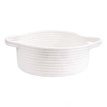 Generic Cotton 8x3 Inch Round Bedside Organizer With Out Lid (White)