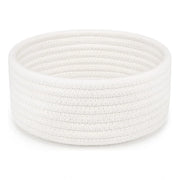 Generic Cotton 8x3 Inch Round 1 Pcs Bedside Organizer With Out Lid (White)