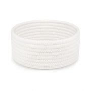 Generic Cotton 8x3 Inch Round 1 Pcs Bedside Organizer With Out Lid (White)