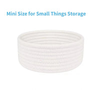 Generic Cotton 8x3 Inch Round 1 Pcs Bedside Organizer With Out Lid (White)